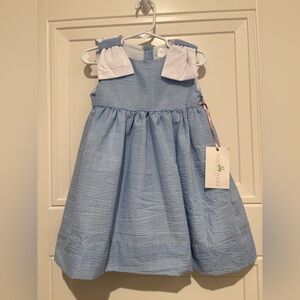 Cecil & Lou Elegant Blue Checkered Kids Dress